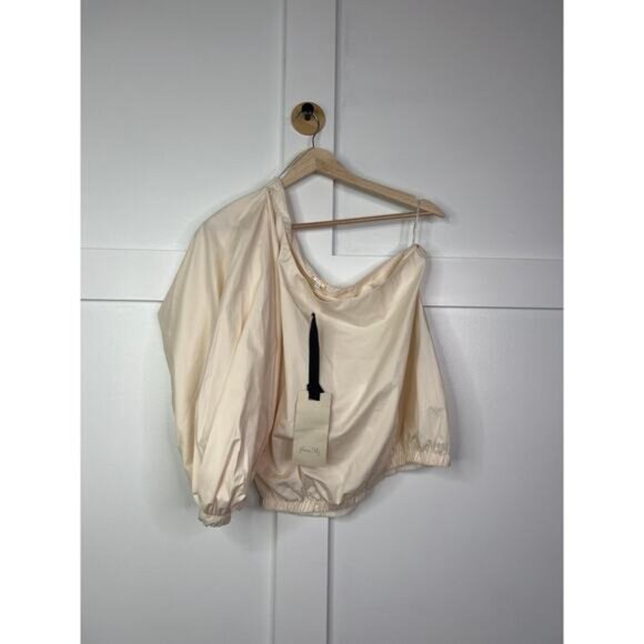 NWT Johanna Ortiz Elastic Waist Florencia One-Shoulder Top Ecru Cream Size: 8 - Picture 2 of 8